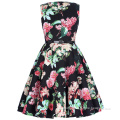 Kate Kasin Children Girls Sleeveless Round Neck Vintage Retro Cotton Floral Pattern Kids Summer Dress kKK000250-7